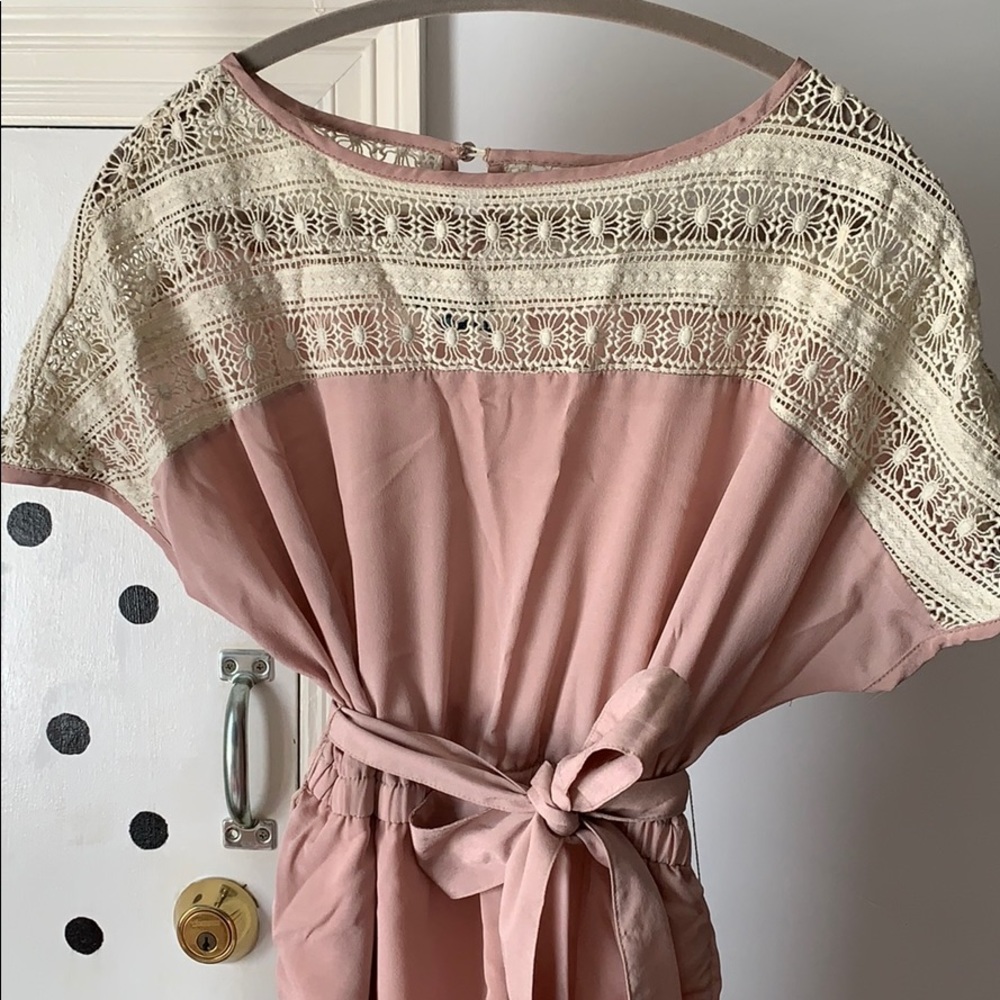 ANTHRO Crochet Rose Dress